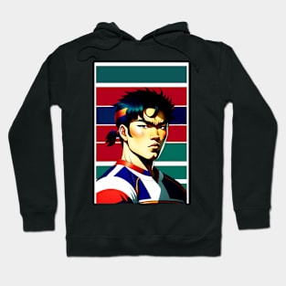 Japanese Rugby Print Hoodie